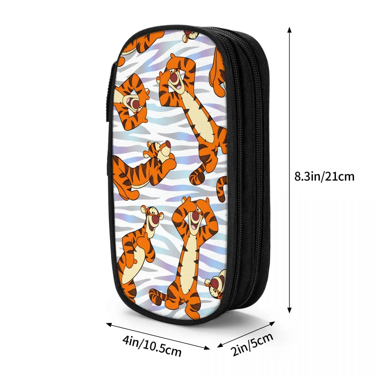 Winnie The Pooh Tigger Pencil Case Double Layer Pencil Pouch Boy Girl Kawaii Large School Pencil Cases Supplies