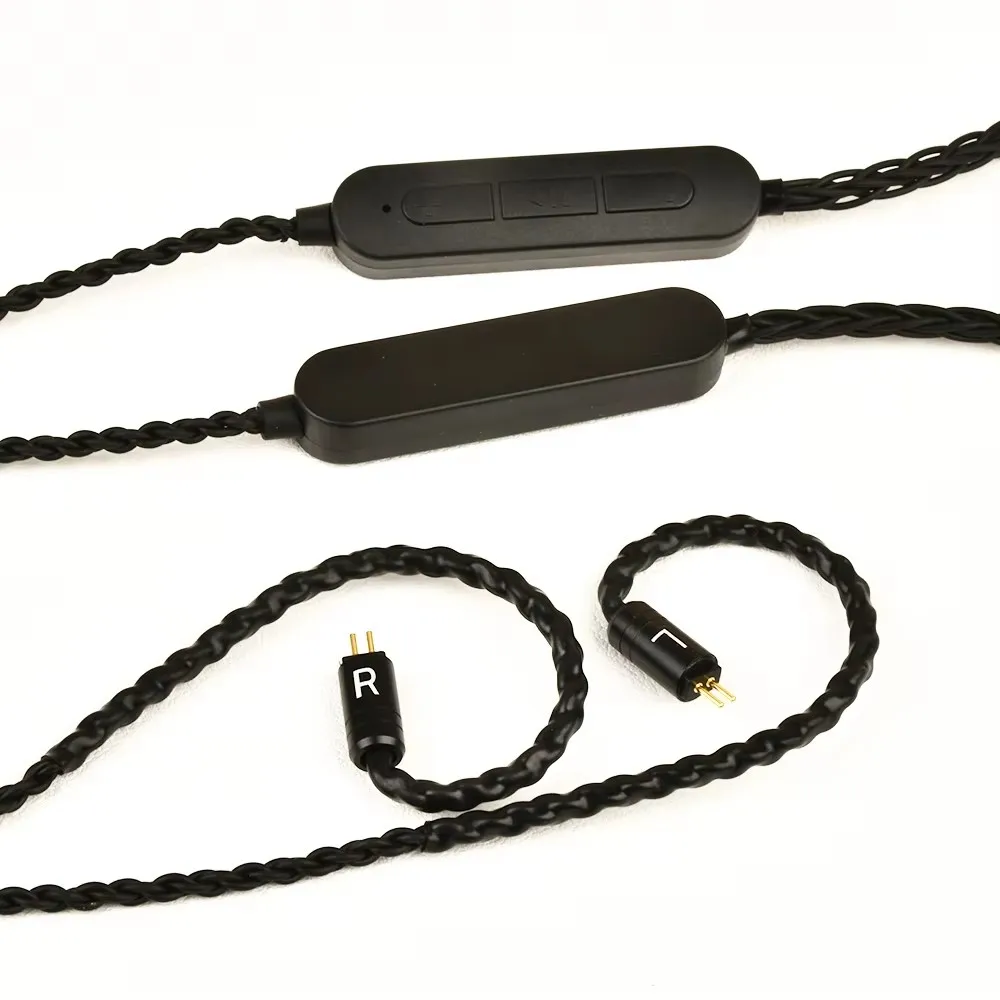 QCC5181 Neckband Wireless Audio Cable MMCX/2PIN 0.78 IEM Bluetooth Cable Auracast/LE-Audio/LDAC/aptX Adaptive/HD USB-C with Mic