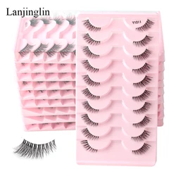 Wholesale Eyelashes 2-20Boxes 3d Mink Lashes Half Eyelashes Natural Long Faux Cils Makeup Tool Extension Half Lashes maquillaje