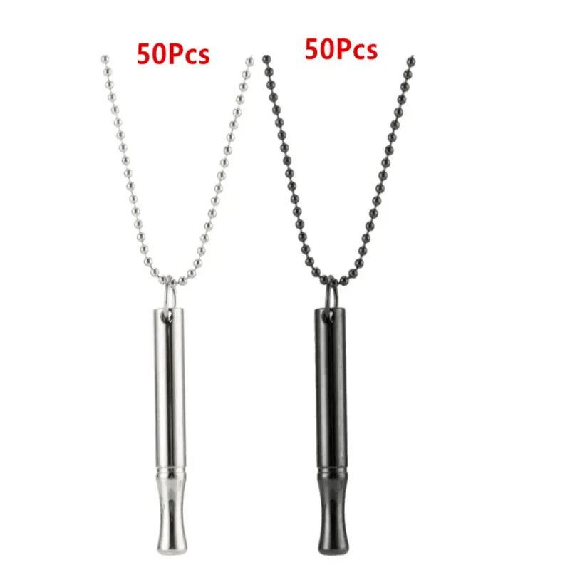 Stainless Steel Meditation Mindfulness Pendant with Whistle Design Meditation Necklace Breathing Exercise Tool for Kids Adult