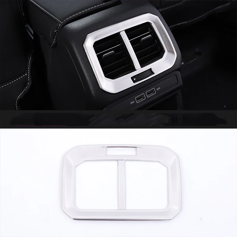 Car Rear Armrest Vent Trims Air Outlet Cover for Volkswagen Tharu VW Taos 2018 2019 2020 2021 2022 2023 Accessories Kit Auto