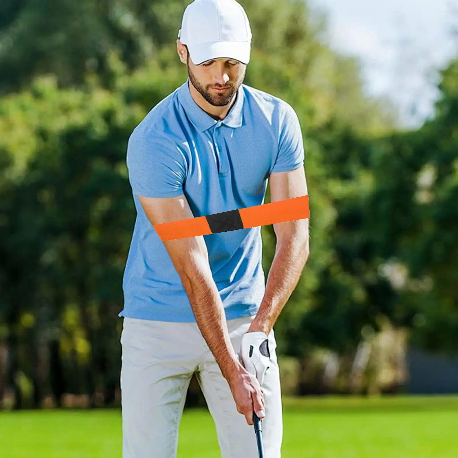 Golf Swing Band Elastic Portable Alignment Strap Golf Swing Aid For Indoor Backyard Recreation Entertainment Sports Competition