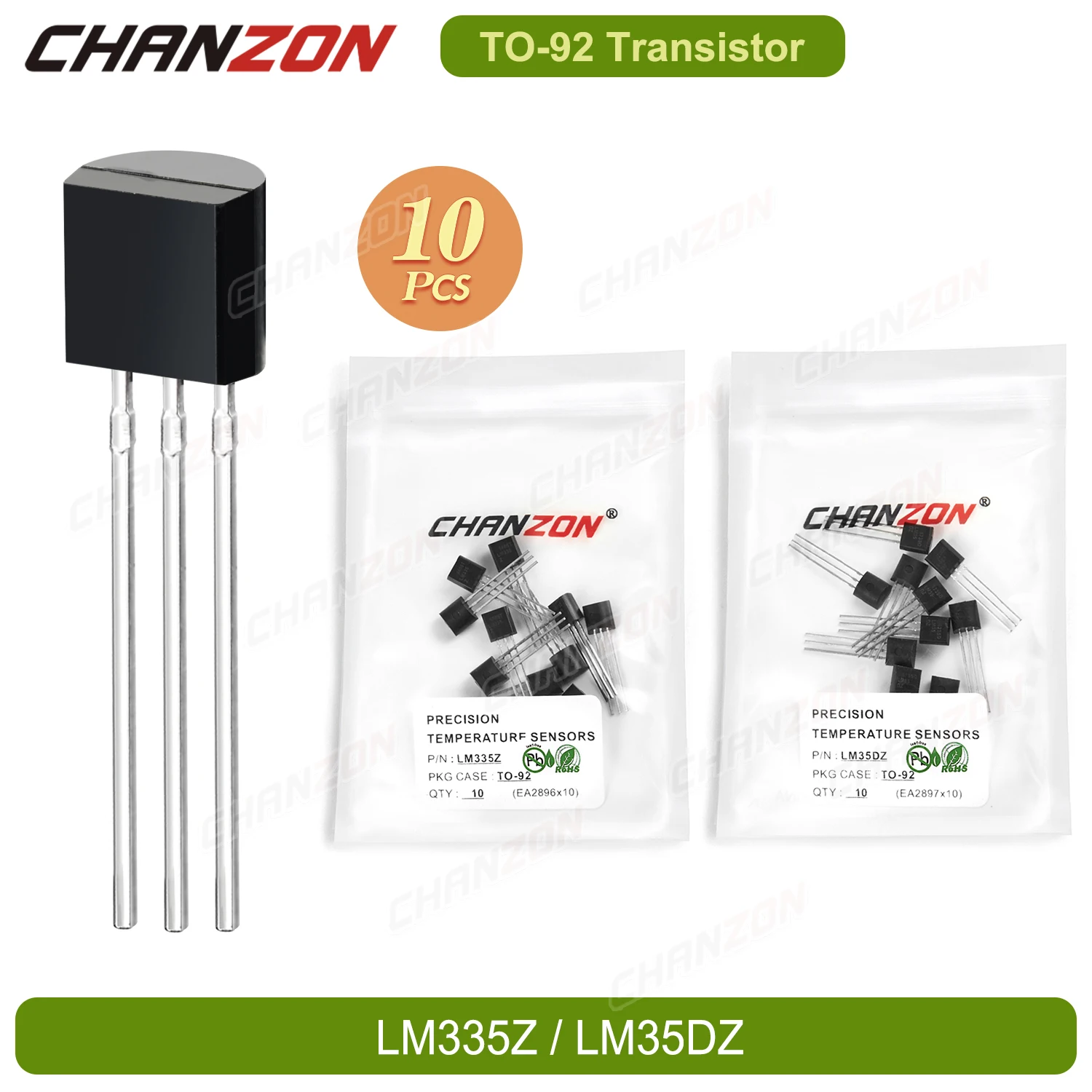 10Pcs/Lots TO92 LM335Z LM35DZ Precision Temperature Sensors Transistor Bipolar Junction BJT Triode Tube Fets Integrated Circuits