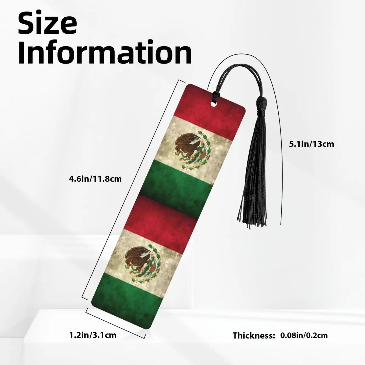 علامة ترقيم الصفحات بمشبك كتاب علم المكسيك اللطيف - إشارة مرجعية مع حامل صفحة شرابة هدايا لملحقات القراءة للطلاب #3