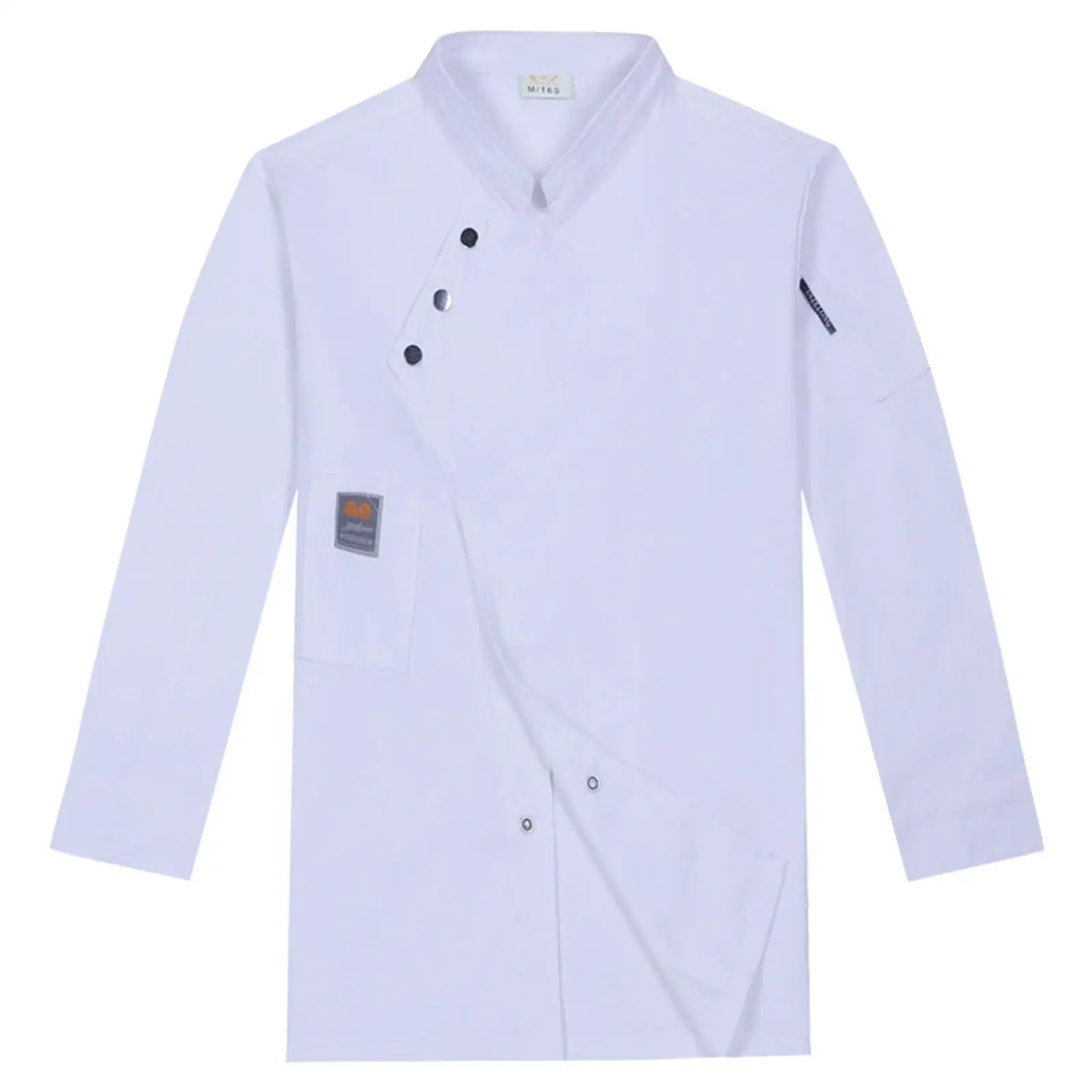 Chef Coat Long Sleeve Breathable with Pocket Lightweight Chef Clothing Button