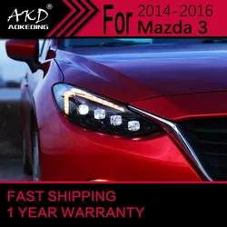 Car Lights for Mazda 3 LED Headlight 2014-2016 Axela Head Lamp Drl Projector Lens Automotive Accessories