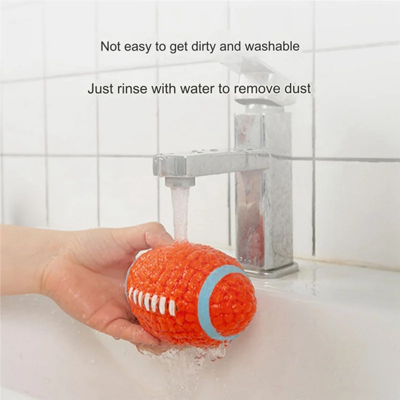 ABLL-Pet Dog Balls Squeak Puppy مثيرة للاهتمام للتنس وكرة القدم تنظيف الأسنان للكلاب متينة أ