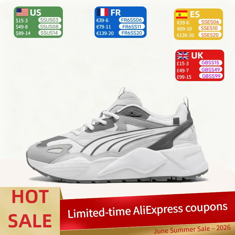 Puma RS-X Efekt White: Удобные, стильные, высококачественные повседневные универсальные кроссовки с низким верхом (унисе