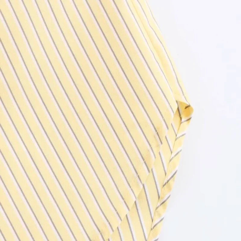 Camicia casual con maniche a pipistrello a righe con colletto rovesciato Estate Autunno Donna Allentata Morbida Moda Streetwear Camicie da donna da ufficio Top