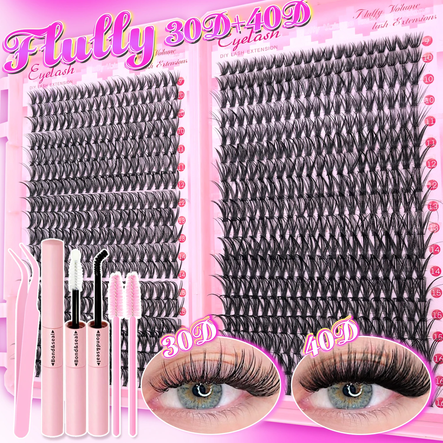30D 40D Natural Feather-Soft Slim Lash Kit – Effortless Daily Glam for Fresh, Natural Makeup! Ultra-Gentle & Delicate