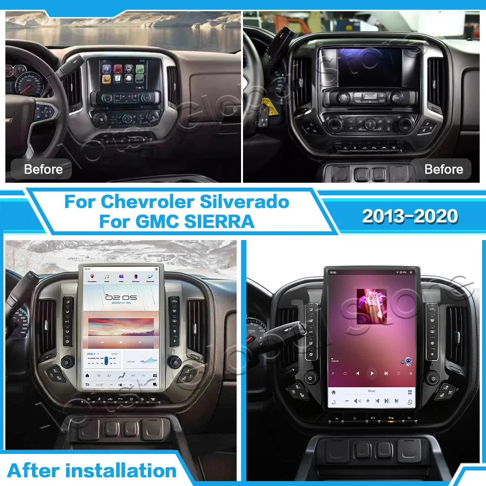 

Для Chevrolet Silverado 2013-2019 GMC SIERRA 2014-2020 аудио 2 din приемник для android tesla style авто мультимедийный DVD воспроизведение GPS