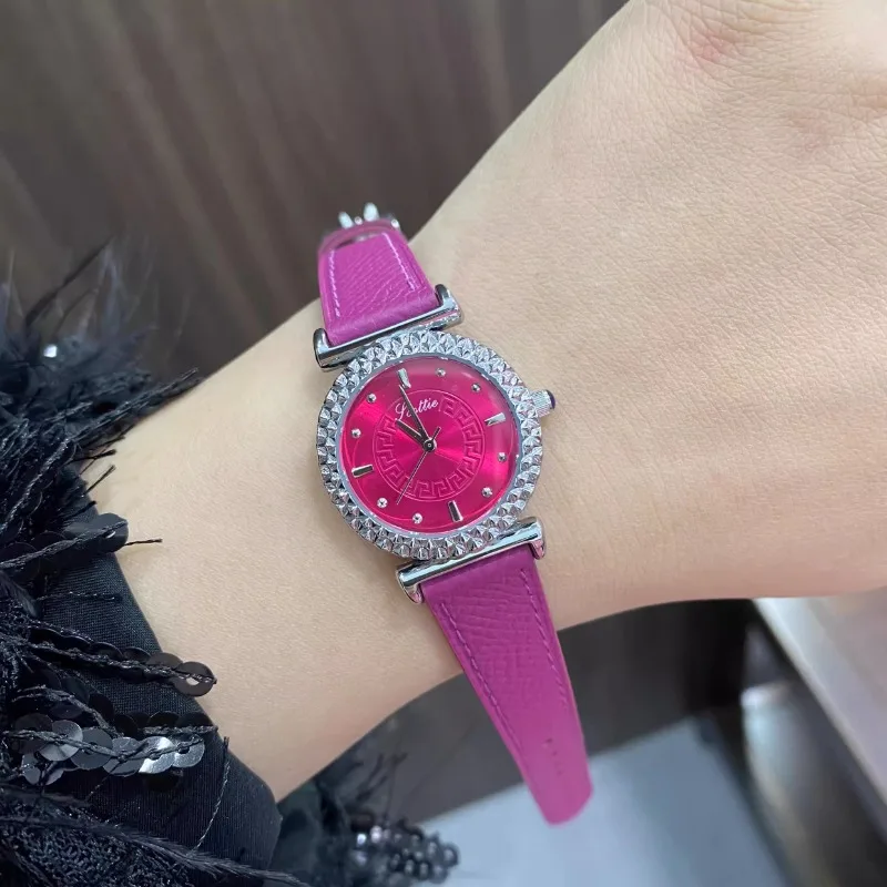 2025 New Luxury Trend Automatic Elegant Ladies Watch Student Waterproof Leather Quartz Watch Birthday Gift