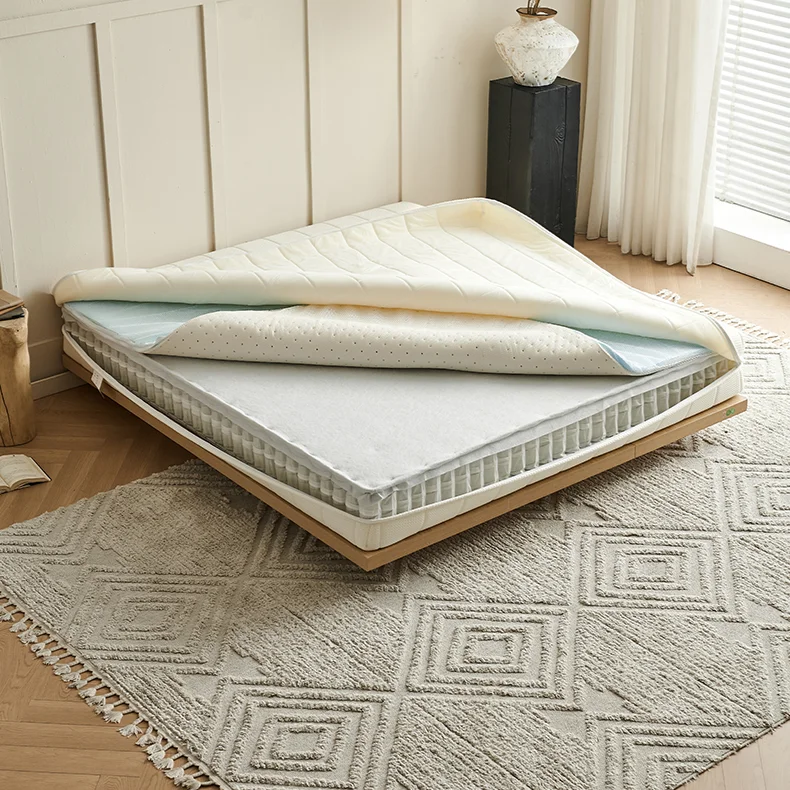 #China Manufacturer's Luxury Design Full-Size Latex Pocket Spring Air Mattress Double Sided Soft Hard Cool Fabric Bedroom