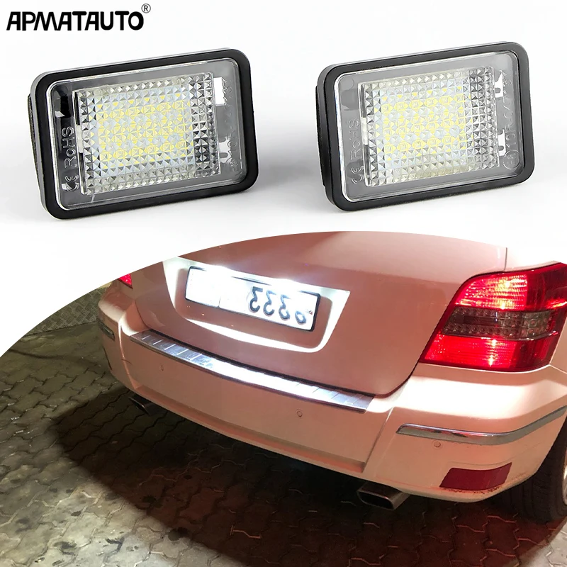 

LED License Plate Light For Mercedes-Benz GLK X204 2007-2015 A2048200156 Error Free Number Plate Lamp Tail Light Car Accessories