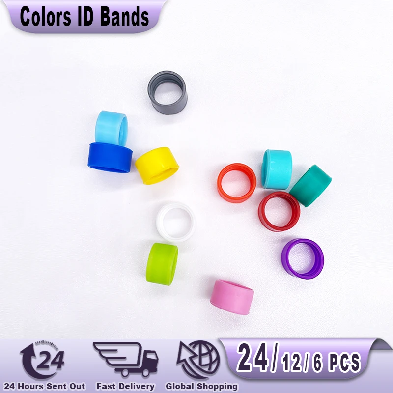 6/12/24 PCS Colors Color ID Bands Distinguish for Radio Antenna Baofeng UV-17 Pro Quansheng UV-K6 XPR3500  XPR7550 P8668 P8268