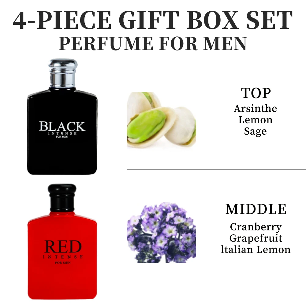 Eau De-Set De fragancias para hombre, Gel De ducha en espray con caja De regalo, 2 piezas, 3,4 FL.OZ, Gel De ducha De 2 piezas, 4.1FL.OZ