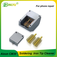 Aixun CM30 Soldering Iron Nozzel Tips Cleaner For C210 C115 C245 T12 936 Soldering Head Automatic Detinning Cleaning Tool