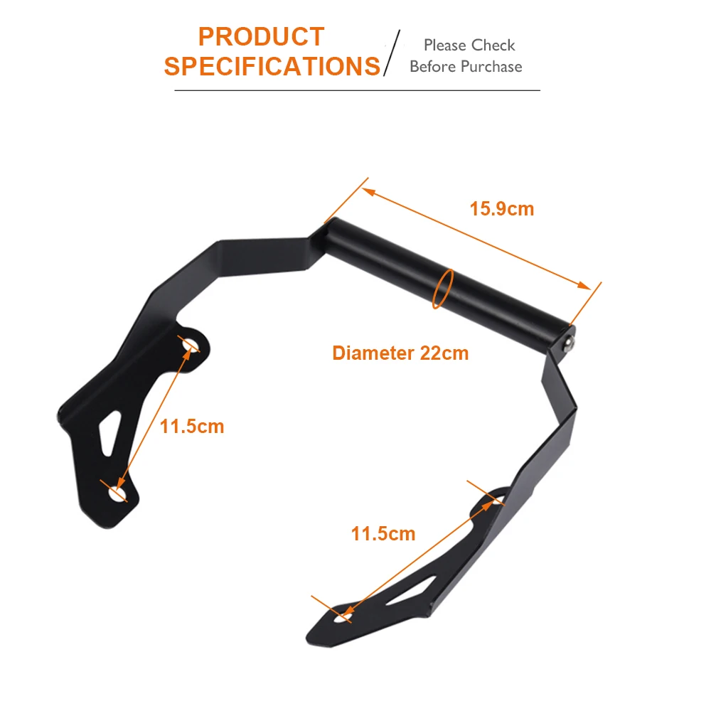 For NC 750 X Motorcycle GPS Navigation 22MM Rod Mounting Plate Bracket For NC750X 2021 2022 2023 2024 Mobilephone Holder Stand 3