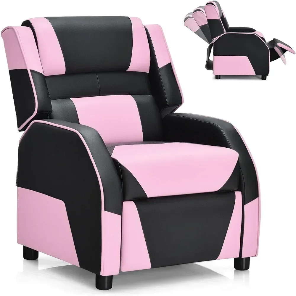 Kids Recliner, Kids/Youth Gaming Recliner Chair, Racing Style Game Sofa with Headrest and Lumbar Support