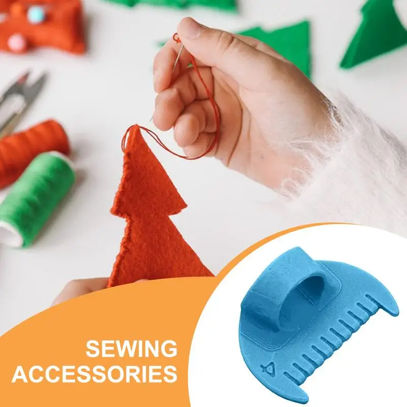 دليل التماس الخياطة اليدوية كشتبان منصات الخياطة اليدوية حماية الإبهام أداة قياس الإبرة لفنون نسيج اللحف