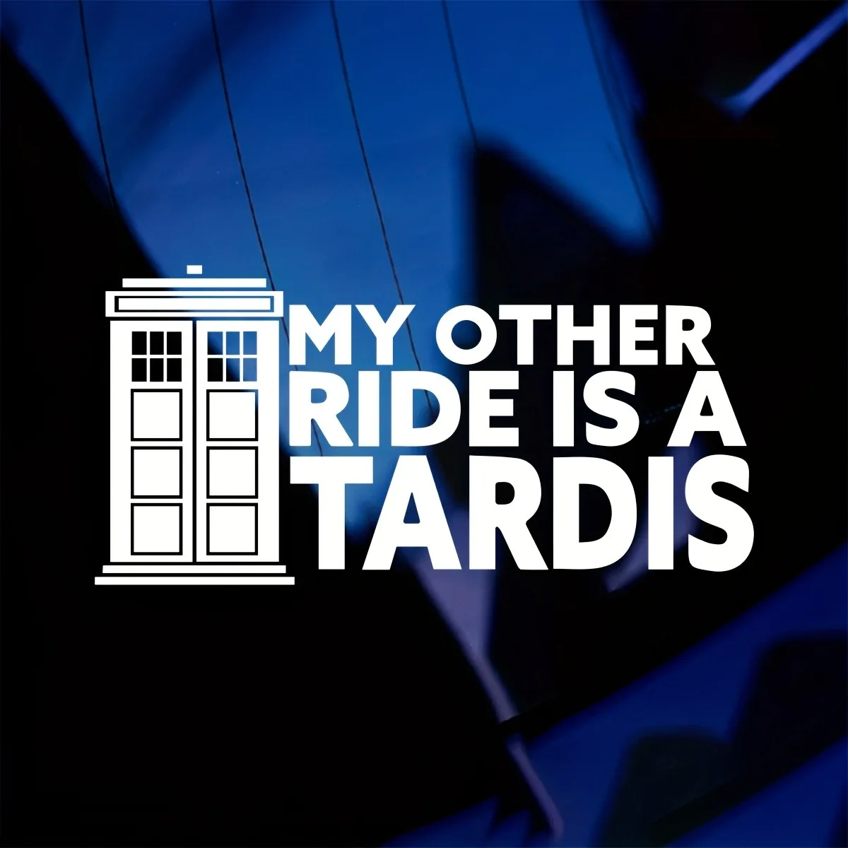 كارتون My Other Rideis A Tardis سيارة التفاف الشارات الفينيل الشارات الأزياء الإبداعية سيارة كامل الجسم رئيس ملصقات التصميم #1