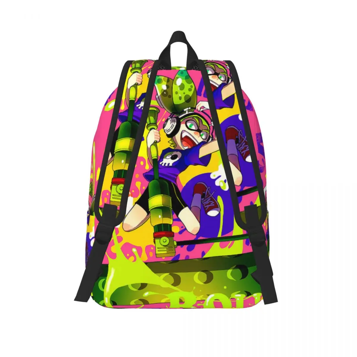 Mochila Splatoon Rock Roll para crianças, mochila escolar para estudantes, mochila Game Octopus, Kindergarten Primary Bag, meninos e meninas