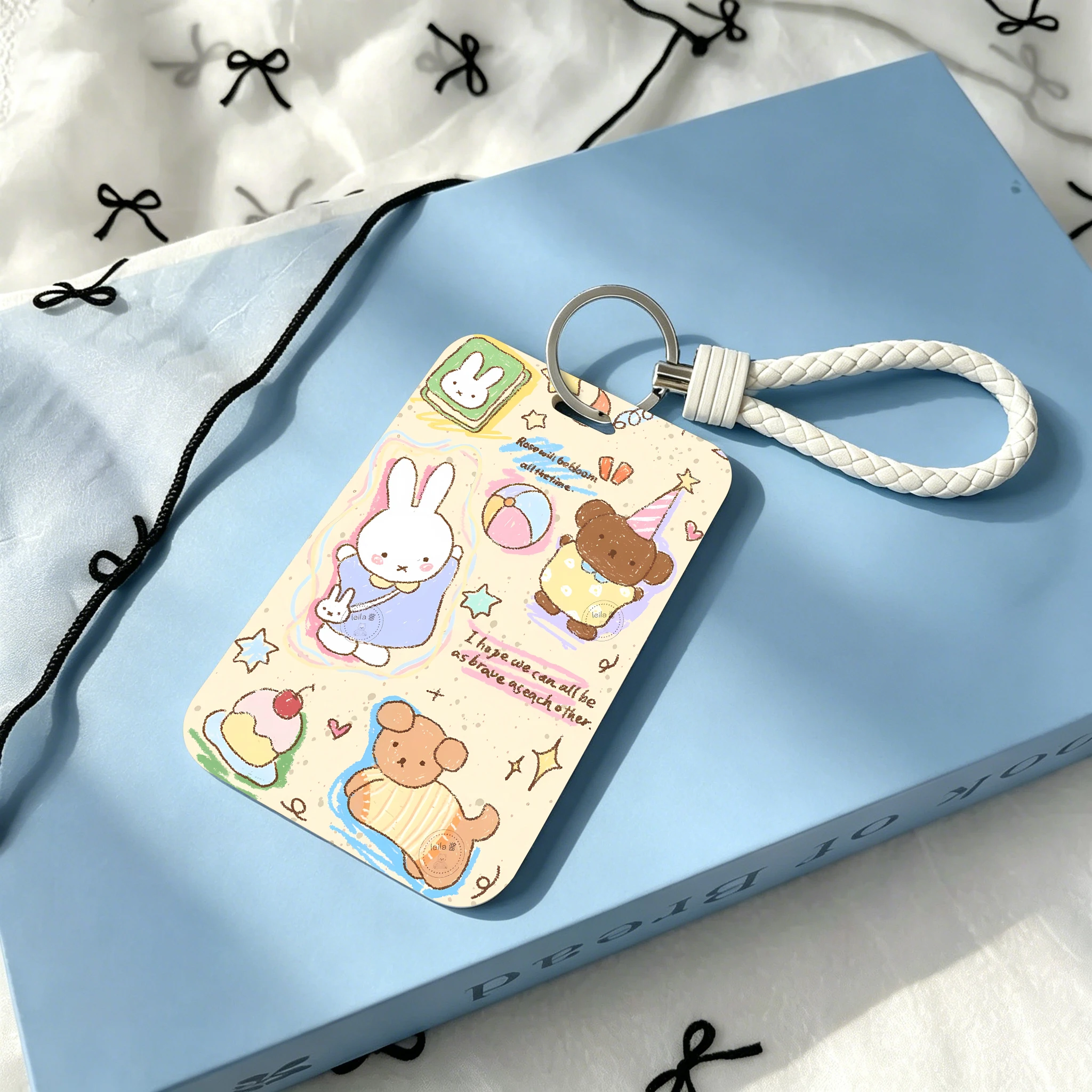 

New Miffys Acrylic Key Fobs Woman Kawaii Bag Charm Key Tags Cute Cartoon Keychain Fashion Keyring Female Male Key Holder Gift