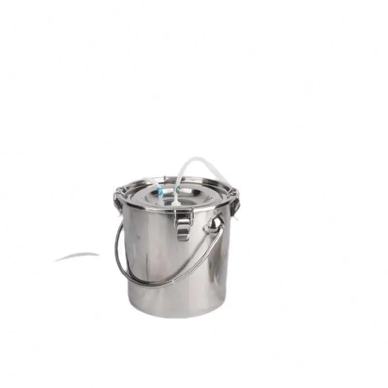 7L/14LStainless Steel Small Buckets/Tank Cow Goat Rechargeable 12V Battery Electric Motor Milking Machine Auto-Stop Device