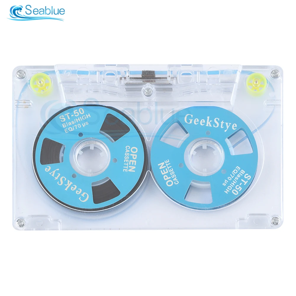 DIY Homemade Aluminum Reel Cassette Tape 45 Minute Can Record Blank Audio Recording Cassette Tape Vintage Metal Tape 3 Window