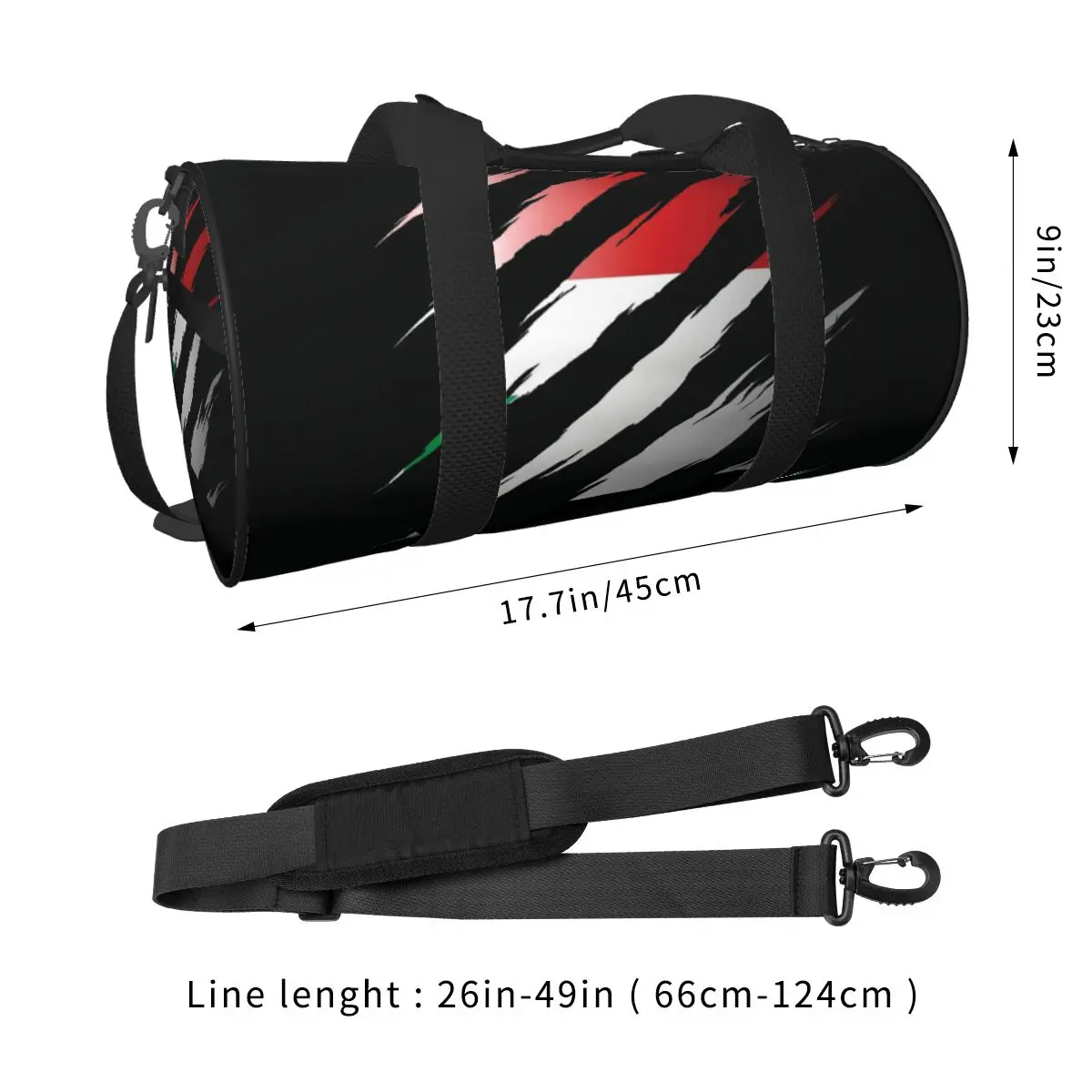 Syria My Country Claw Nail Sport Bags Gym Accessories Gym Bag Waterproof Men's  Handbag Travel Training Graphic Fitness Bag