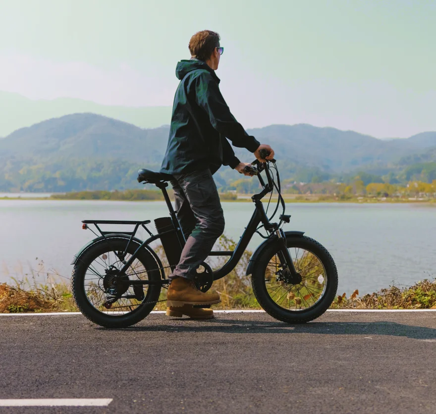 500W Foldable Electric Bicycle City Electric Bike with Lithium Battery 20Inch Fat Tires image 3