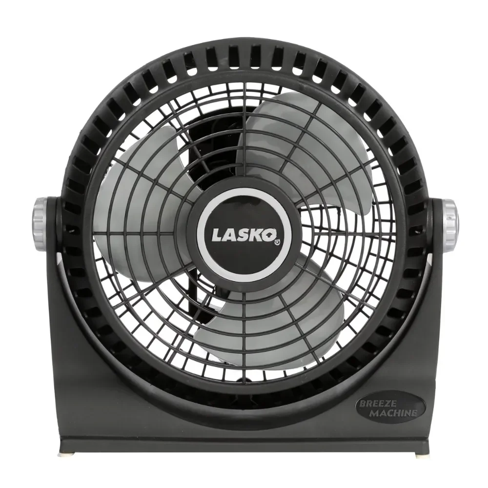 

10" Breeze Machine Pivoting 2-Speed Floor Fan, Model 507, Black