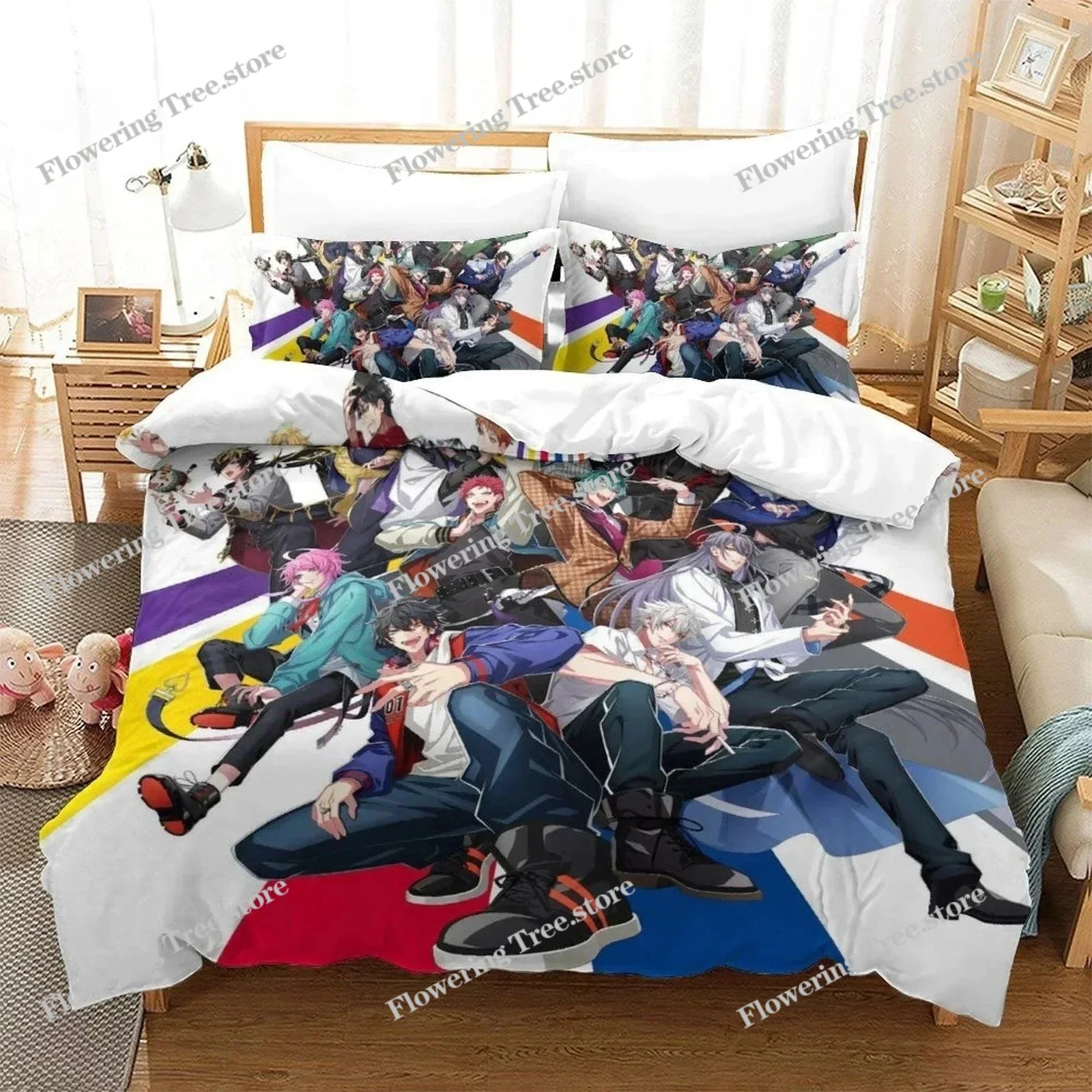 Hypnosis Mic Division Rap Battle Rhyme Anima Bedding Set Single Twin Full Queen King Size Bed Set Kid Bedroom Duvet cover Sets