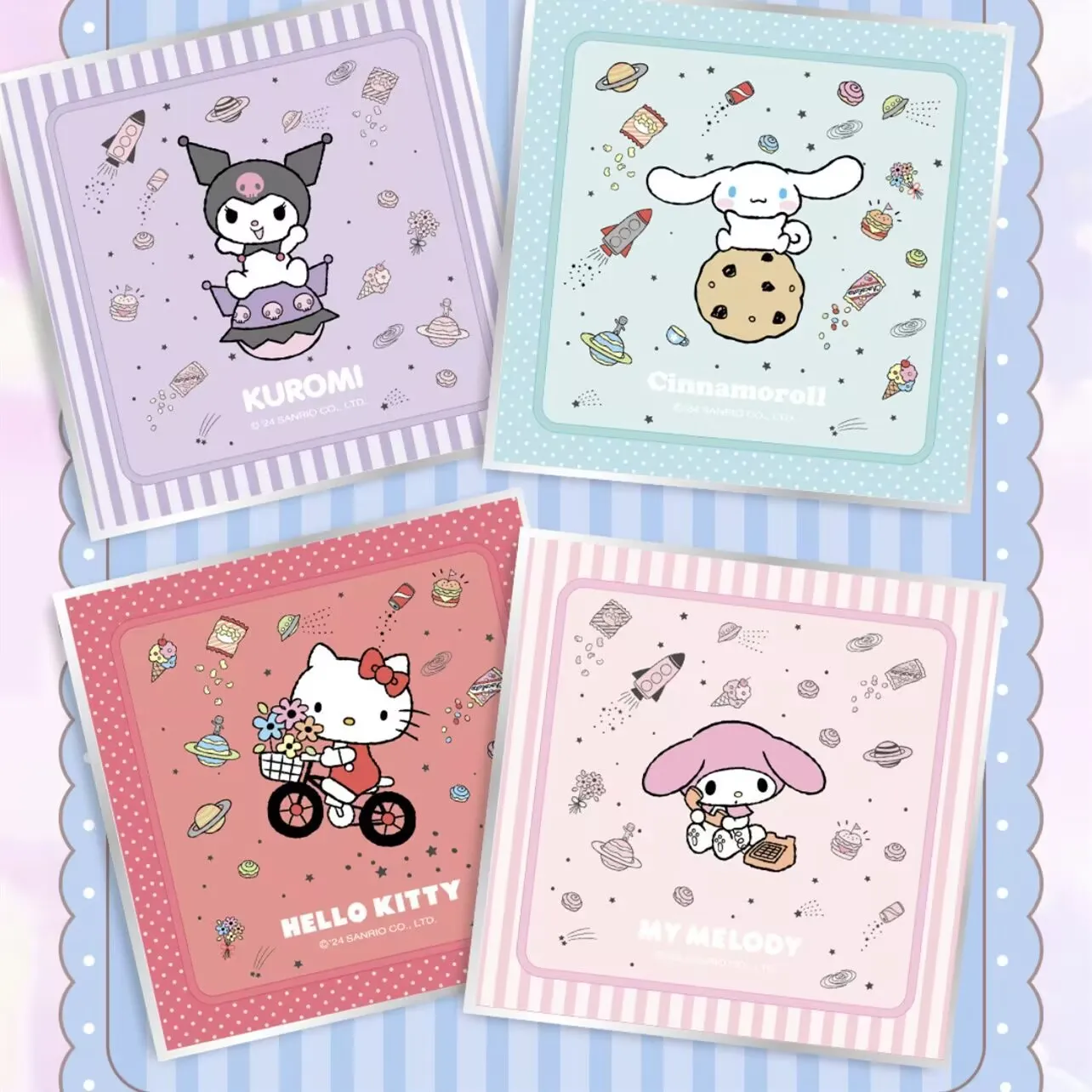 Vendita calda KABAO Original Sanrio Hello Kitty Kuromi Cinnamoroll Cartoon Cute Collectible carta colorata giocattoli di compleanno per bambini