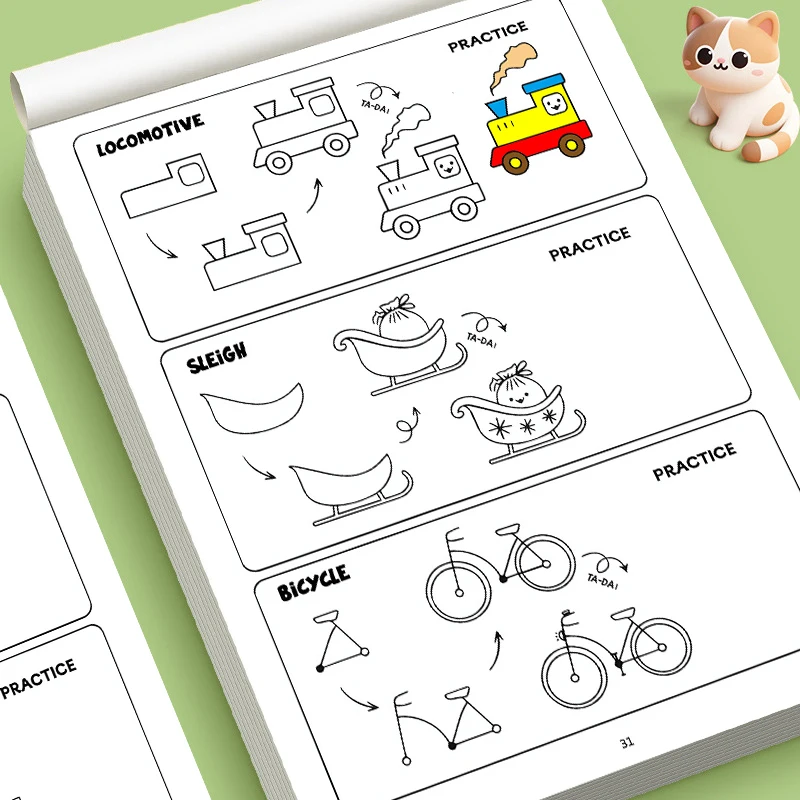 How to Draw Everything Book for Kids, Easy Beginner Sketch Activity Book to Improve Children's Drawing Skills & Creativity