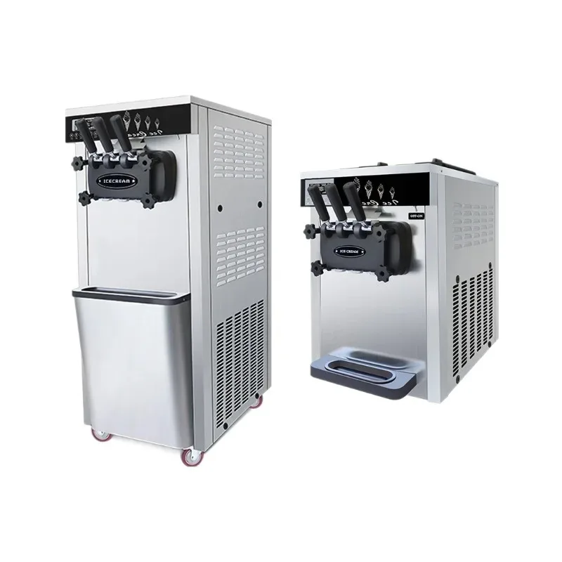 Desktop ice cream machine commercial vertical three-head soft serve ice cream machine milk tea shop hot pot shop ice cream shop