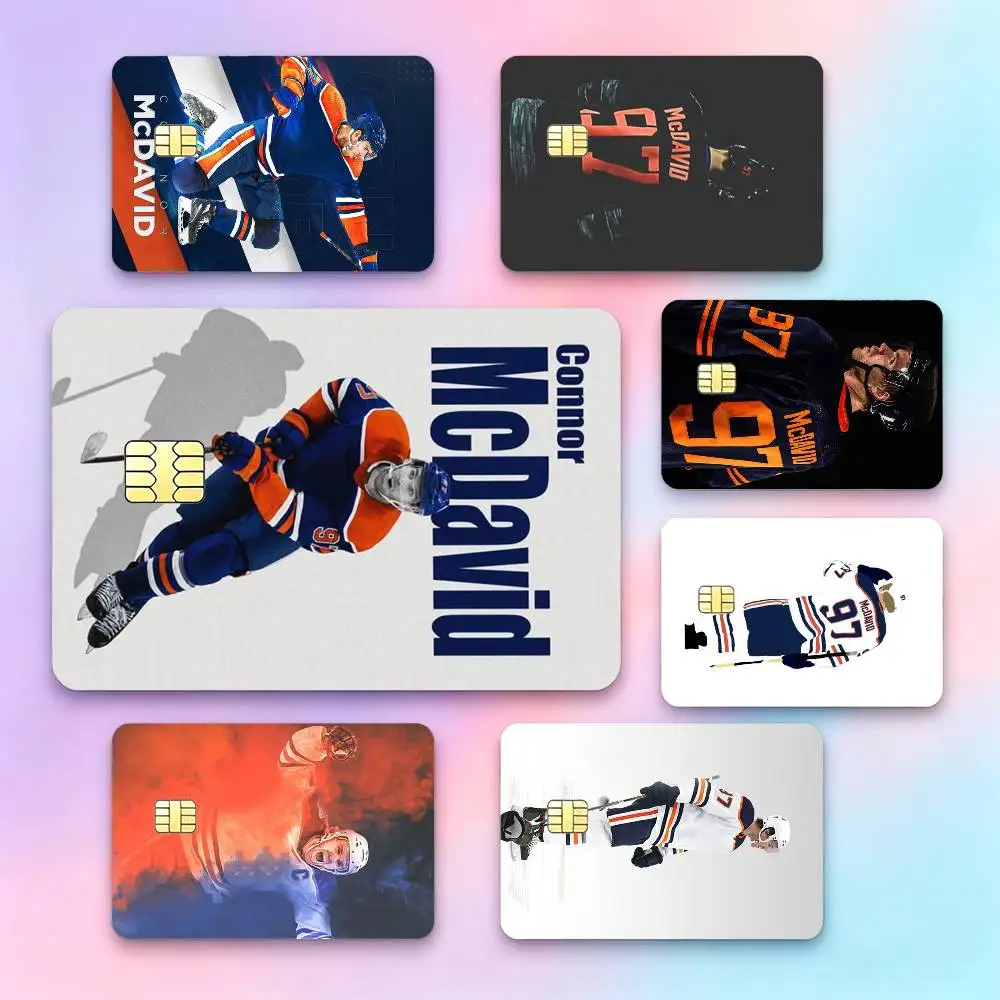 Ice hockey player C-Connor McDavid  Credit Card HD Stickers Game Card Decal Small Chip Waterproof Sticker Gift