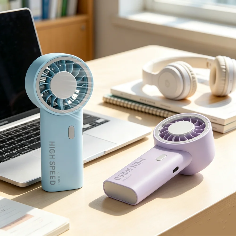 Ventiladores Usb Table Fan Portable Fans Are Crucial Safety Gear for Preventing Heatstroke During Outdoor Labor and Sports.