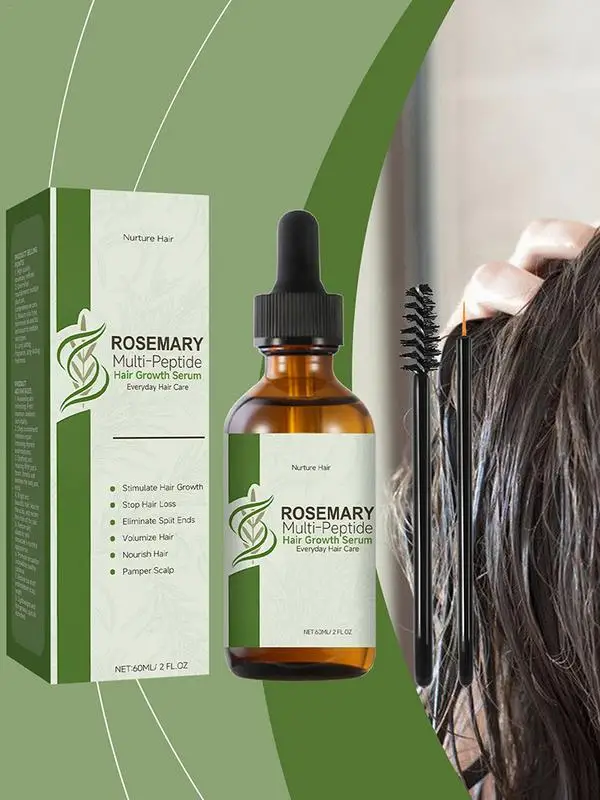 's Multi-Peptide Hair Growth Serum Scalp Oil for Hair Growth 60ml Natural Rosemary Hair Oil for Dry and Frizzy Hair