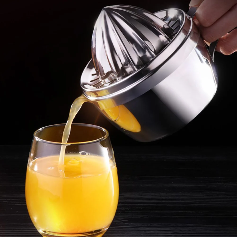 

Stainless Steel Manual Juicer Multi-Functional Orange Lemon Squeezer Portable Fruit Juice Maker Silver Manual Juicer
