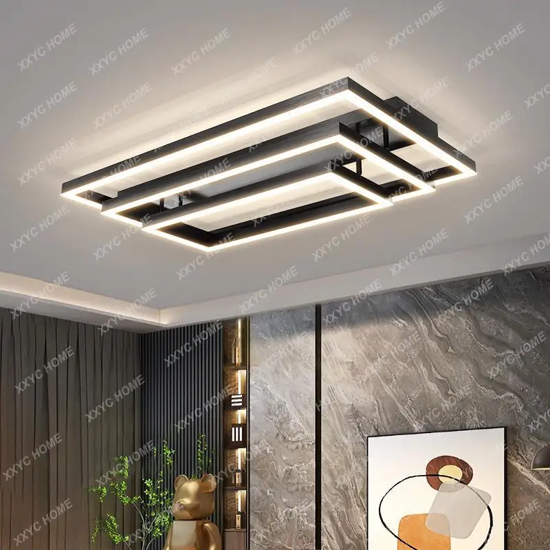 Living room main light package simple atmosphere advanced light luxury rectangular ceiling light Zhongshan lamps whole
