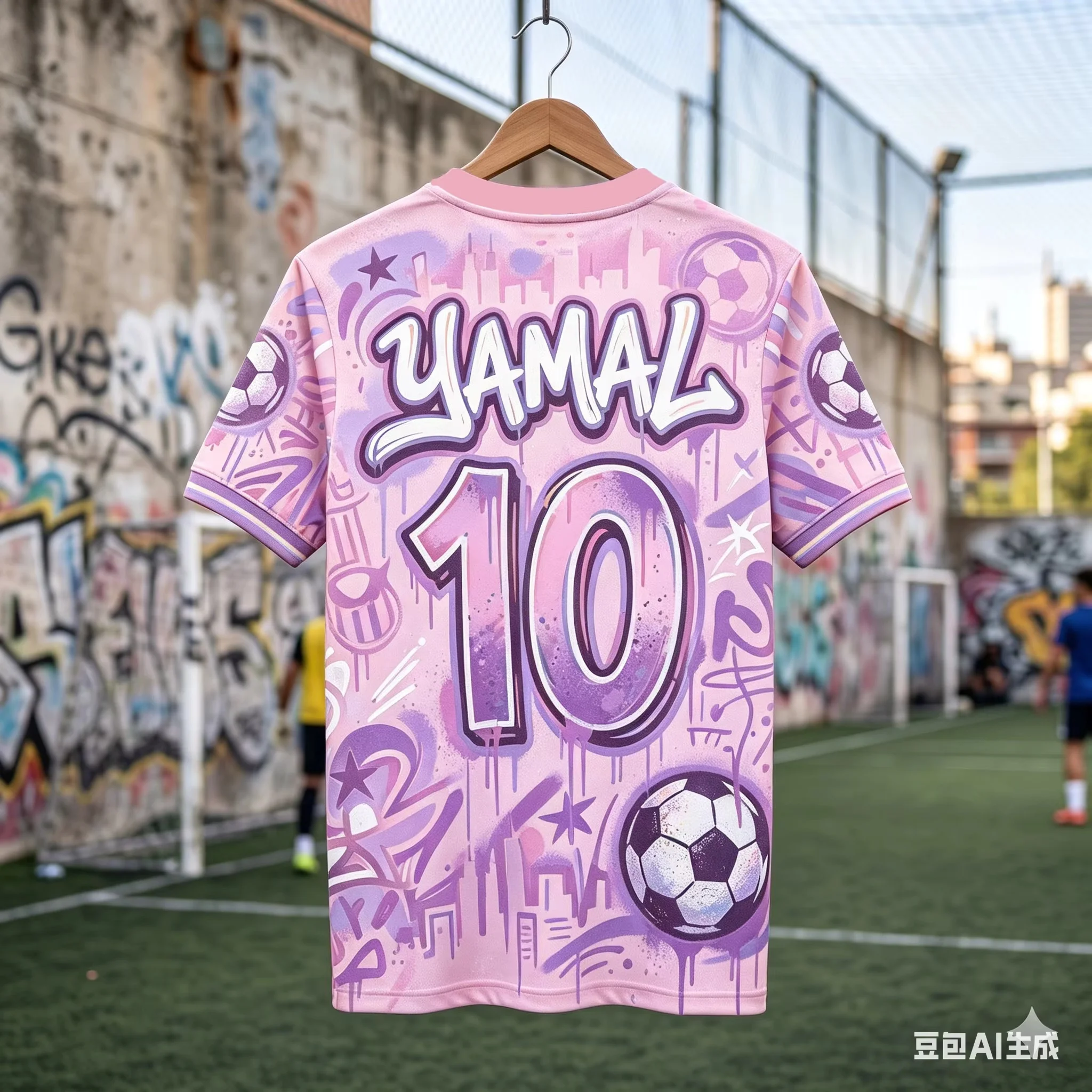 New Unisex #Yamal #10 Graffiti Street Art Football Soccer T Shirt Breathable   Sportswear Training Fan Tee FamilyMatching - view 6