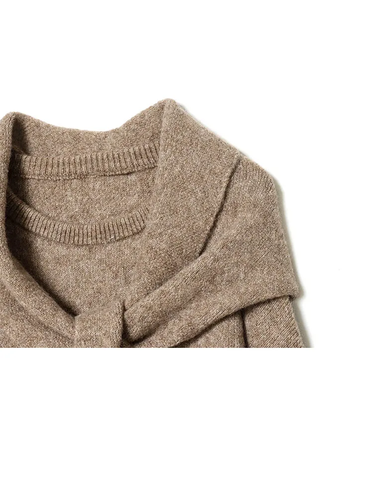 

HH женский осенне-зимний модный шарф с круглым вырезом и длинными рукавами, однотонный пуловер, вязаный свитер, женский тонкий свитер для отдыха