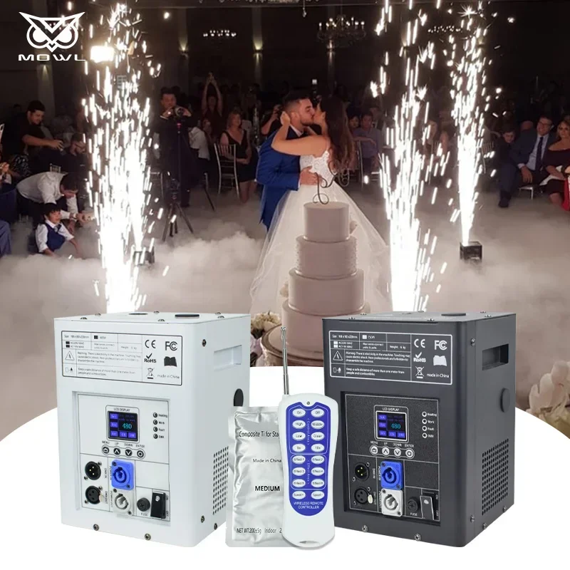 

MOWL 750W Wireless DMX Control Fireworks Fountain Cold Spark Machine for Wedding Stage