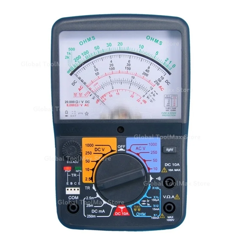 Digital Multimeter 8260L Analog Multimeter ACV DCV DCA Electric Resistance Tester with 2pcs Test Pen Circuit Measuring