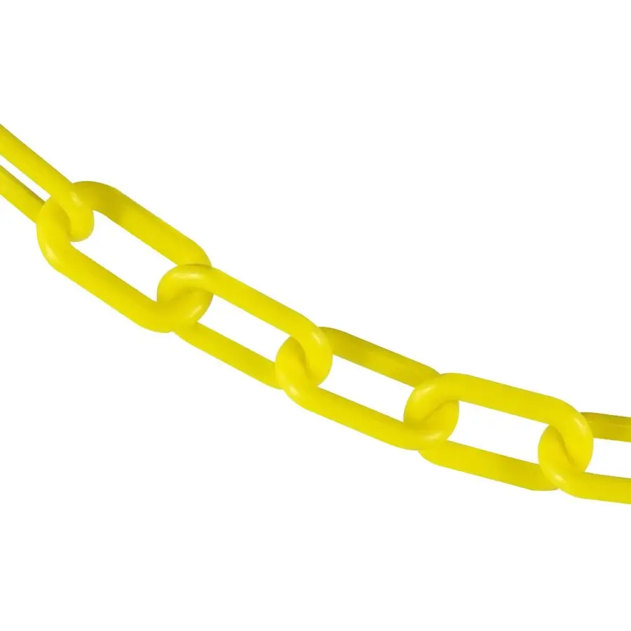 

Chain Plastic Barrier Chain, Yellow, 2Inch Link Diameter, 50Foot Length 5000250
