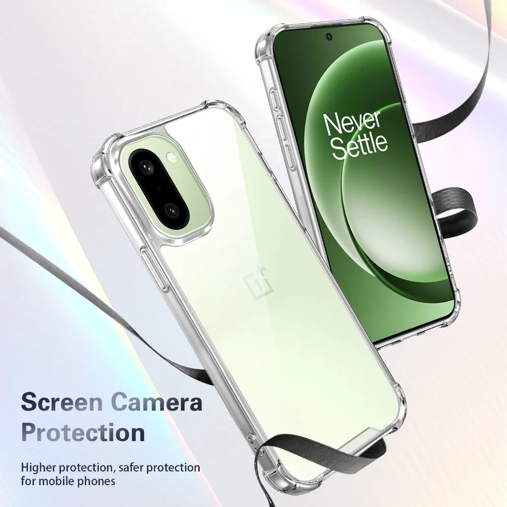 Hartes Gehäuse für OnePlus Ace 6 6T 5 Pro/Racing Ace5 Ultra 1+ Nord 5 4 CE3 CE4 Lite – Handyhülle aus Acryl, transparente Rückseite
