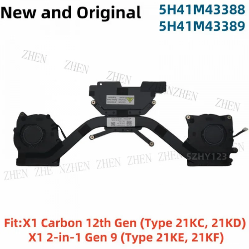 

Y-вентилятор процессора, кулер, радиатор для Lenovo ThinkPad X1 Carbon 12th X1 Gen 9 5H41M43389