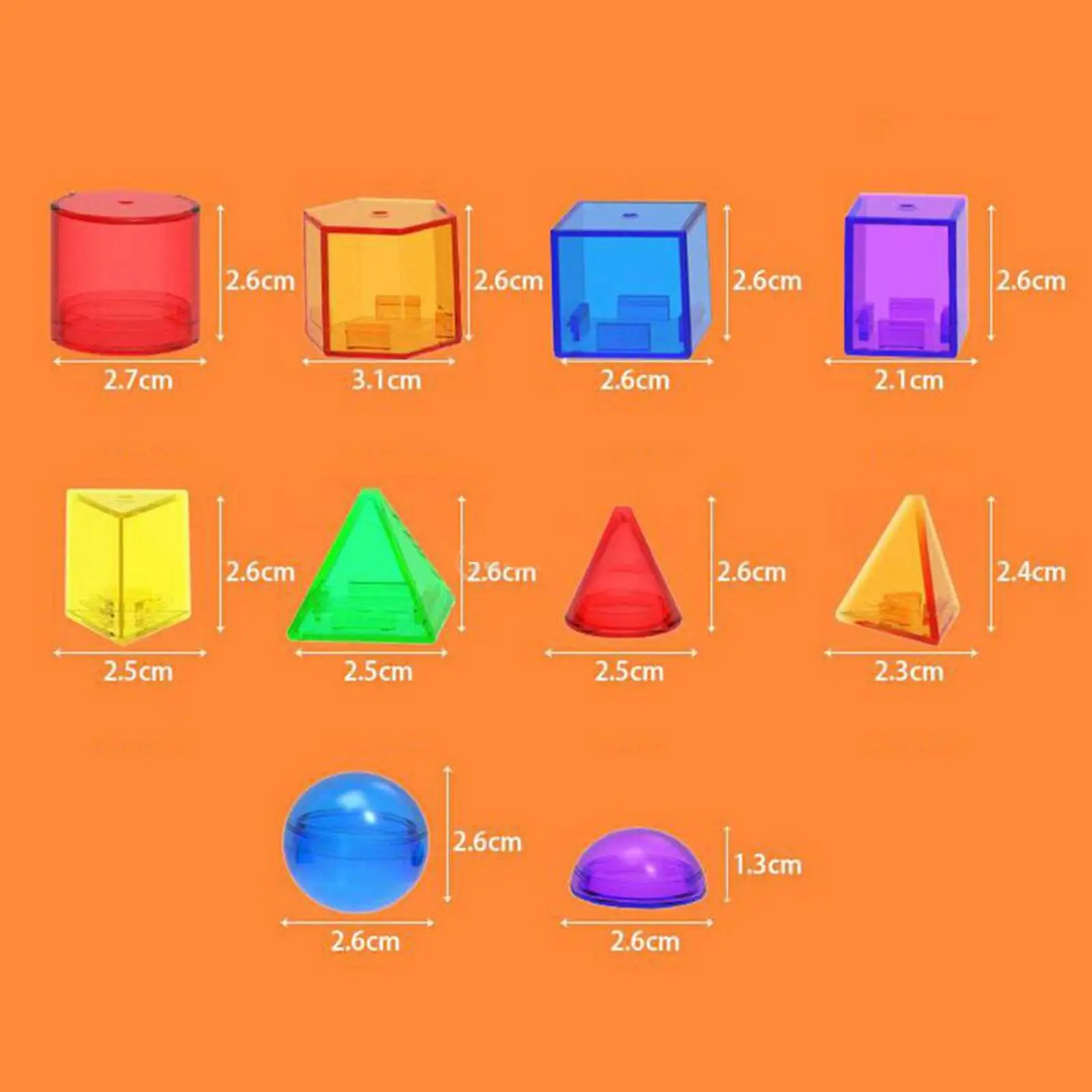 100x Geometrische Vaste Stoffen Kleuren Sensorische Geometrie Helper Meting Educatief Speelgoed Montessori Voor Games Cadeau-Activiteit Lesgeven Thuis