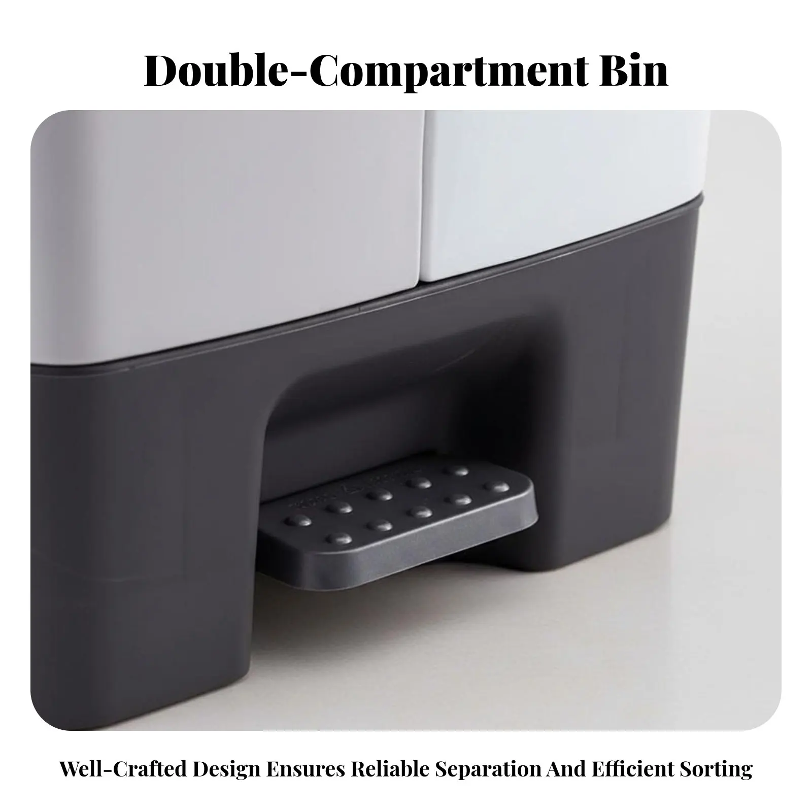 

Wet Dry Separation Garbage Can With Lid Foot Pedal Sorting Bin Step Garbage Can Removable Inner Bins Kitchen Sorting Bin